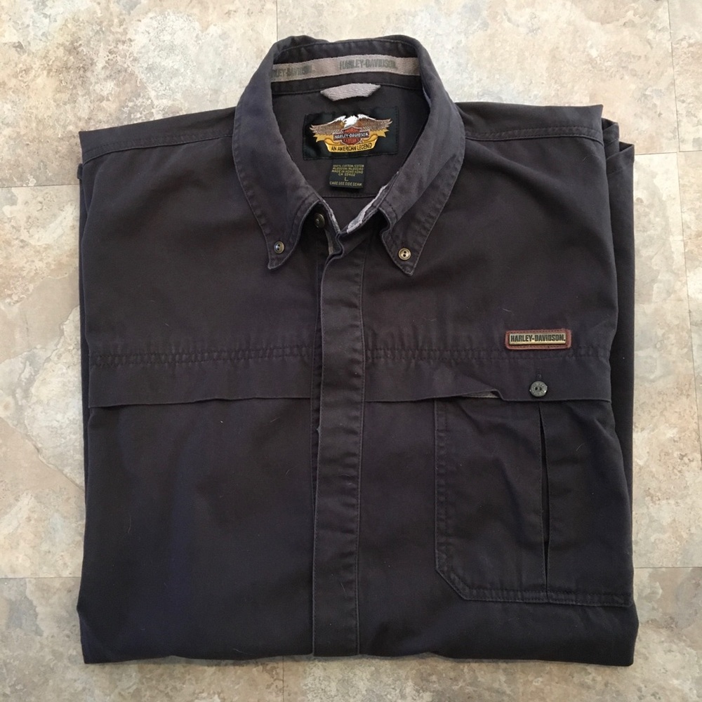 Harley Davidson button down T shirt